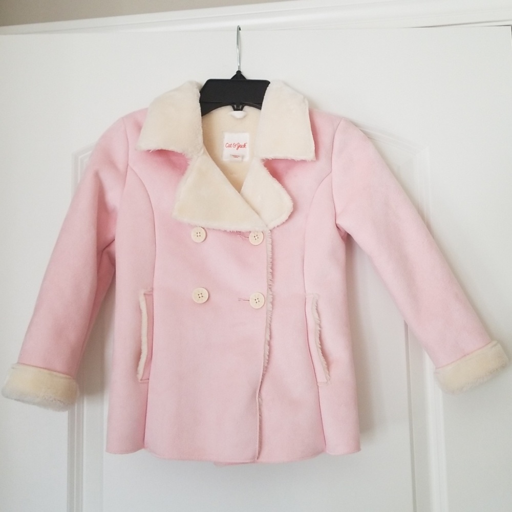 Girls Pink Pea Coat Jacket Cat & Jack 4T